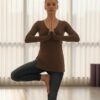 Stretchy V-Neck Activewear Shirt for Yoga & Gym