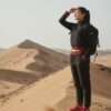 Women's Black & Red Cropped Tracksuit Set