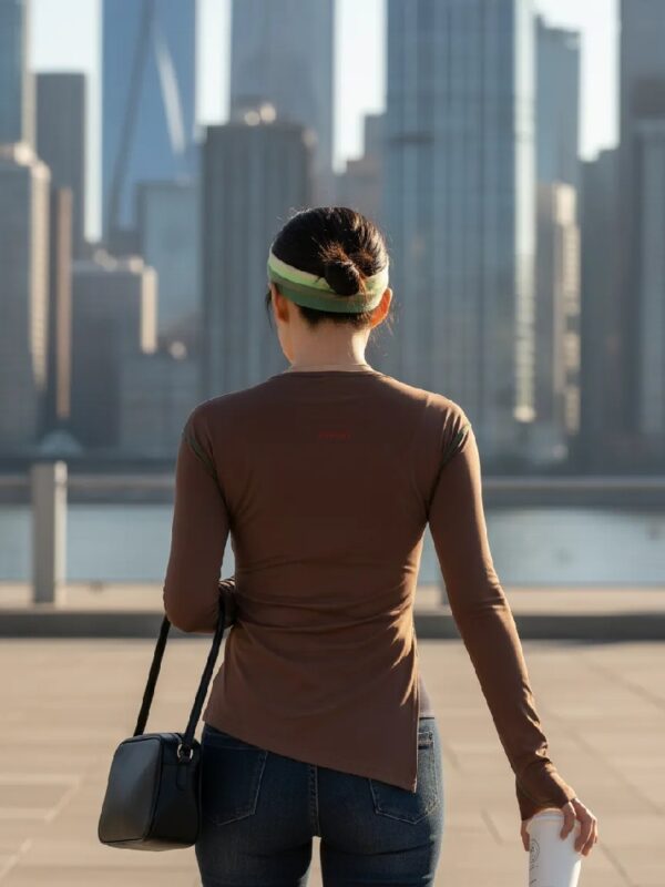 Stretchy V-Neck Activewear Shirt for Yoga & Gym