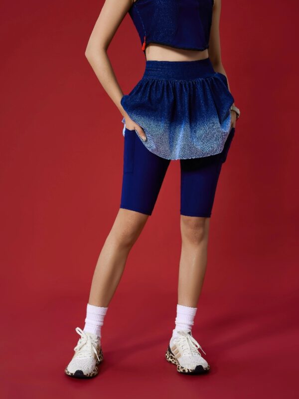 Women's Denim-Look Gradient Tennis Outfit