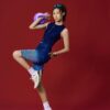 Denim-Look Workout Outfit with Phone Pockets