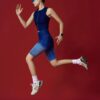 Denim-Look Workout Outfit with Phone Pockets