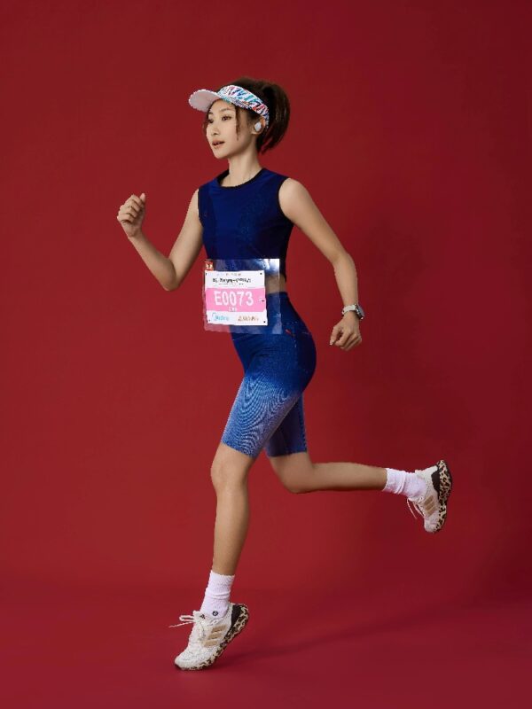 Women's Gradient Blue 2-Piece Workout Outfit